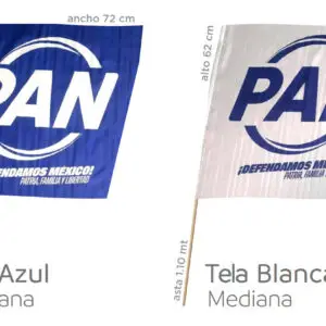 BanderasdelPAN - LOGO NUEVO - Mediana 62x72 cm