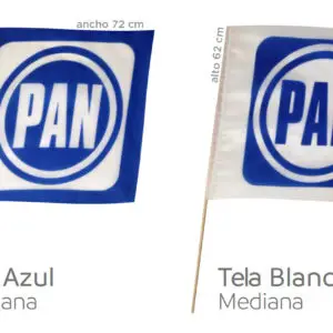BanderasdelPAN - LOGO RETRO - Mediana 62x72 cm